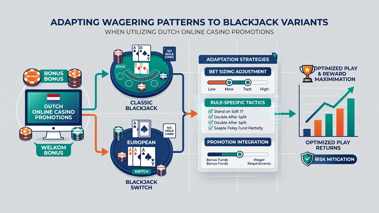 Speler die inzetpatronen aanpast aan verschillende blackjack varianten met promotiebonussen