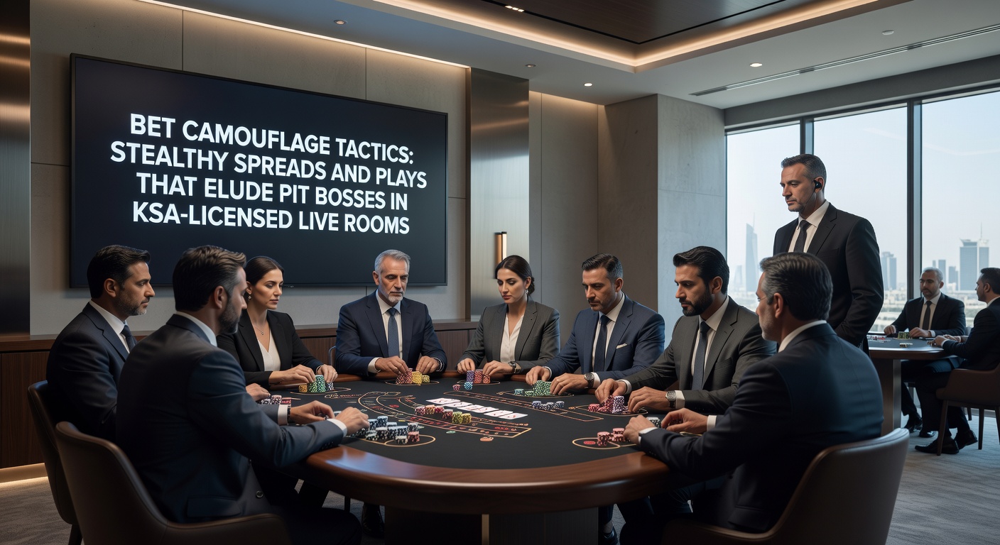 Close-up van kaarten en fiches op blackjacktafel met subtiele spelerhanden, symboliserend verborgen tactieken tegen surveillance