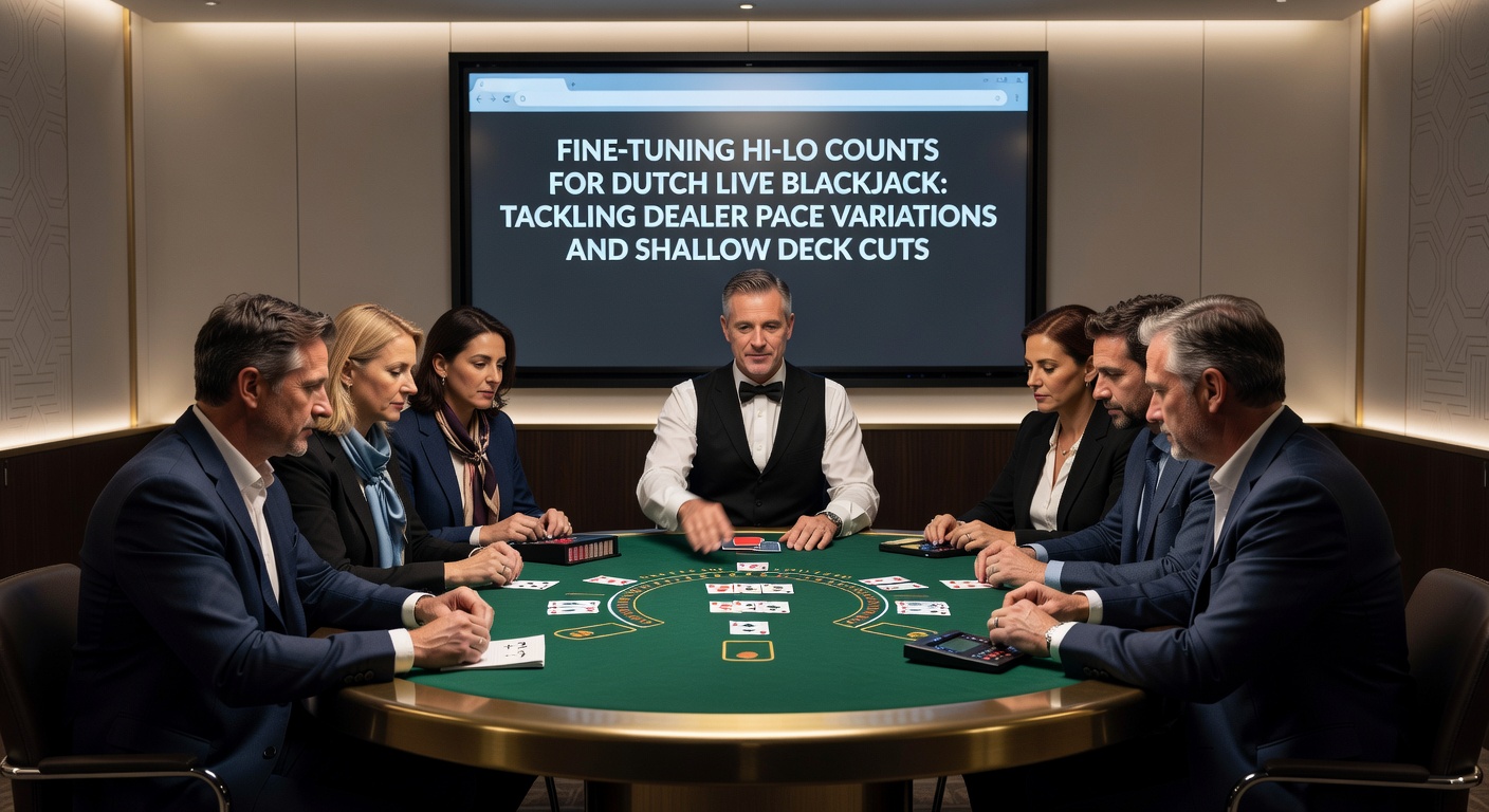 Grafiek die de Hi-Lo count-waarden illustreert voor live blackjack tafels in Nederlandse casino's, met focus op hoge en lage kaarten