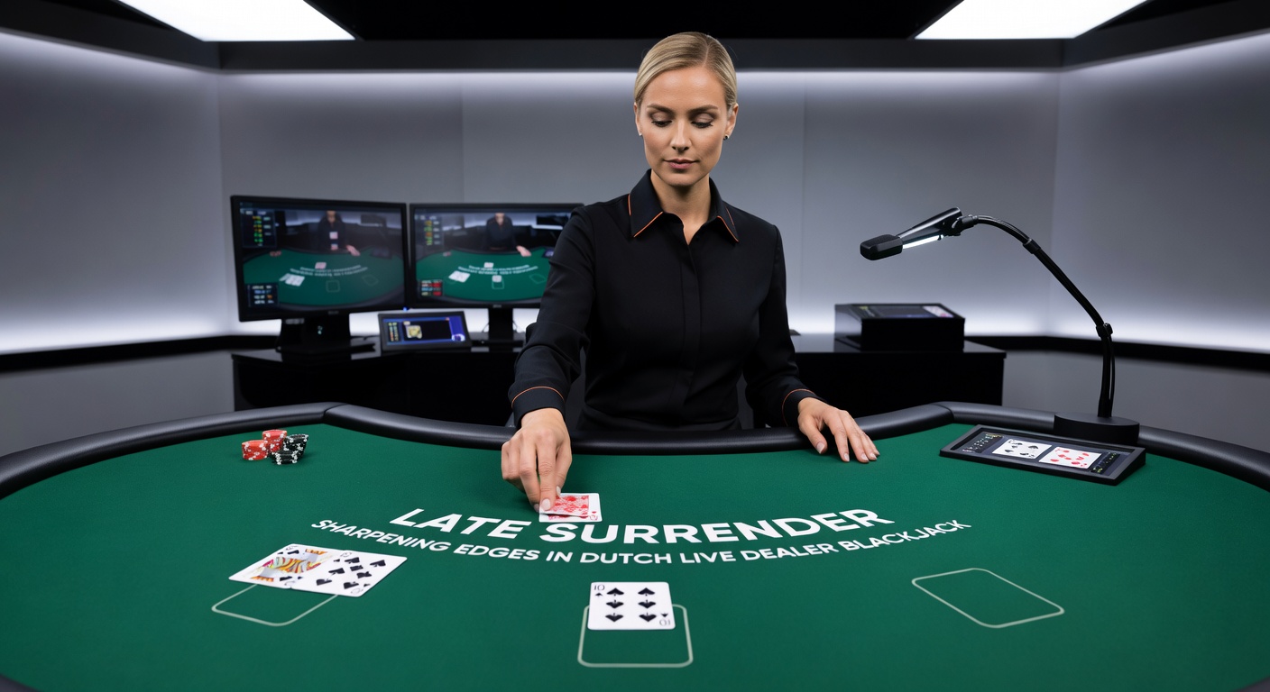 Grafiek met house edge vergelijking: met en zonder late surrender in blackjack varianten