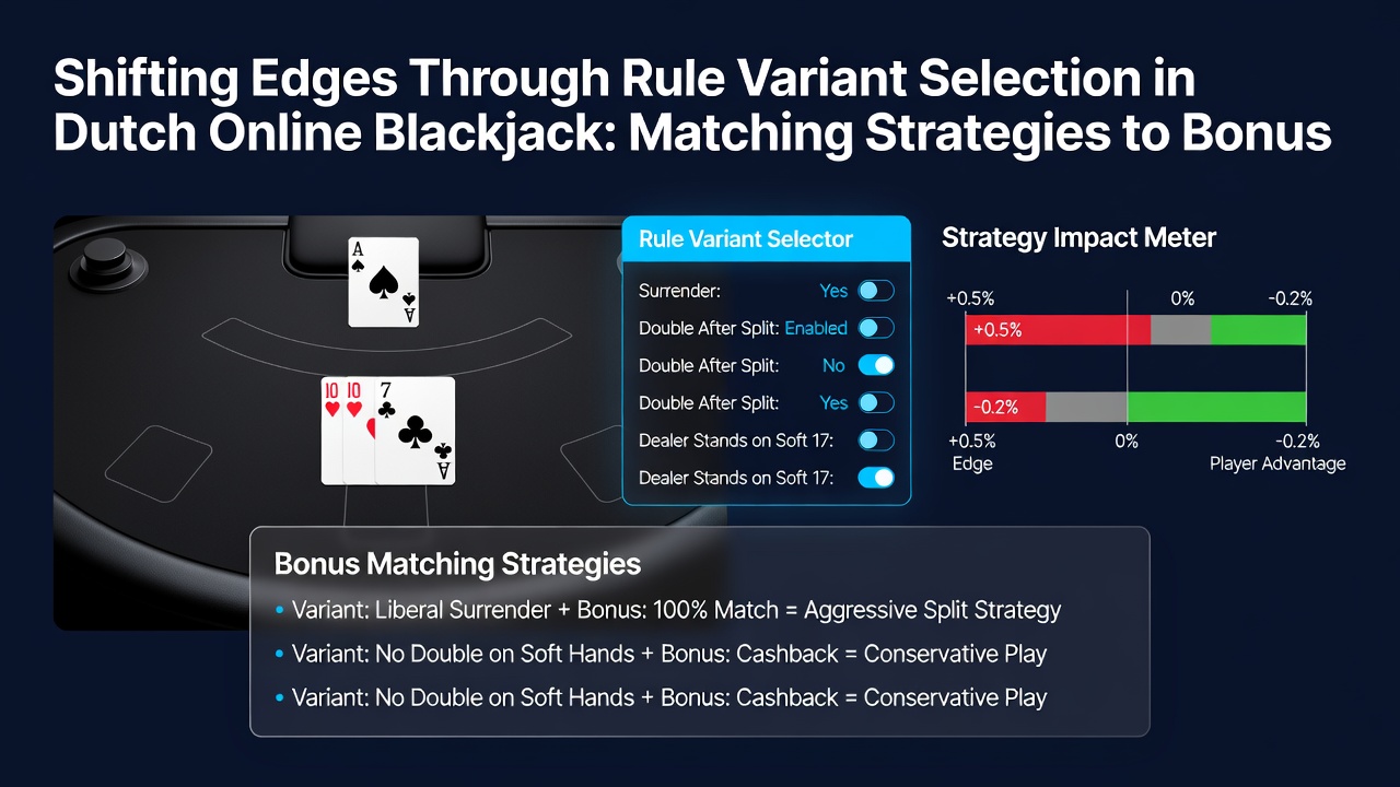 Grafiek die house edge verschuivingen toont bij verschillende blackjack regelvarianten in Nederlandse online casino's