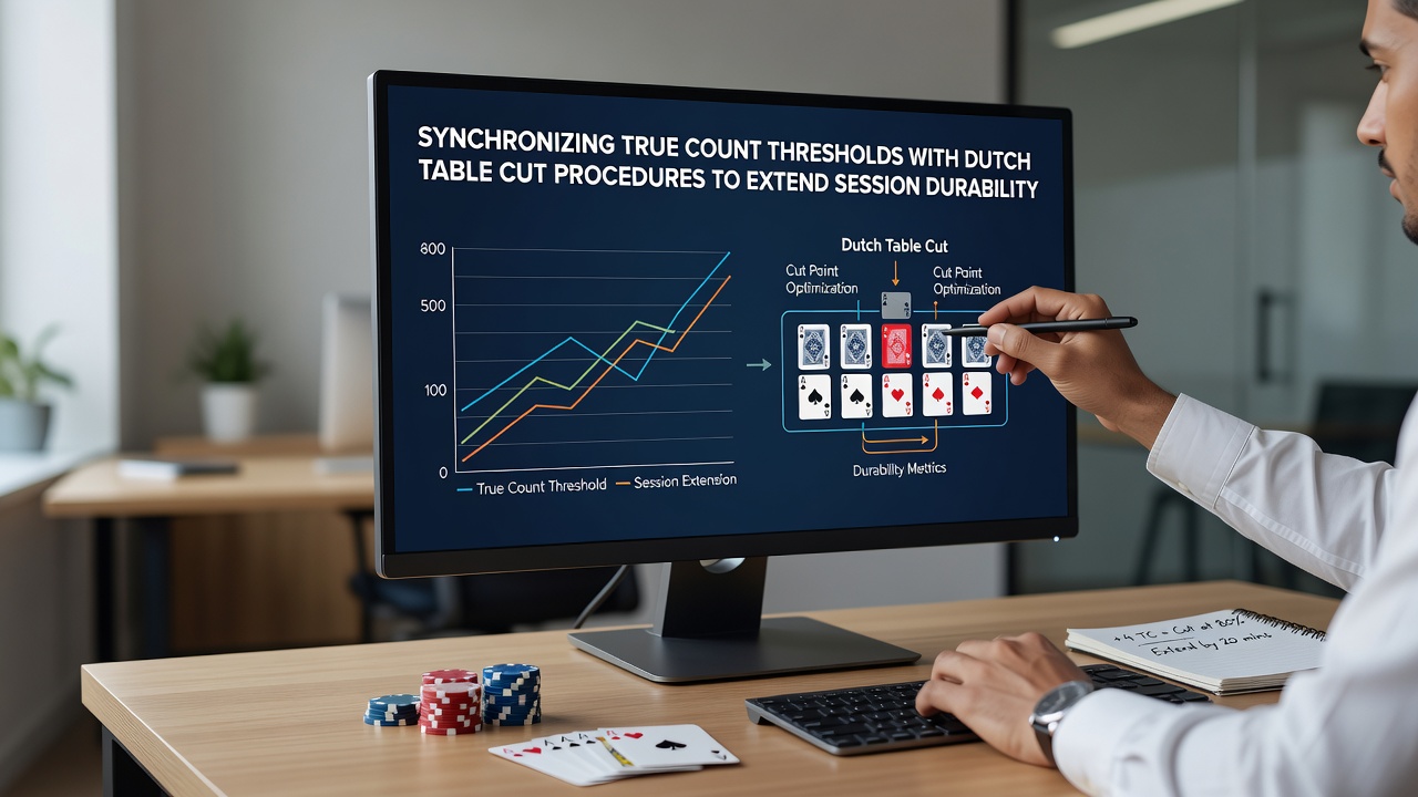Blackjack tafel in Nederlands live casino met zichtbare cut card en deck penetratie
