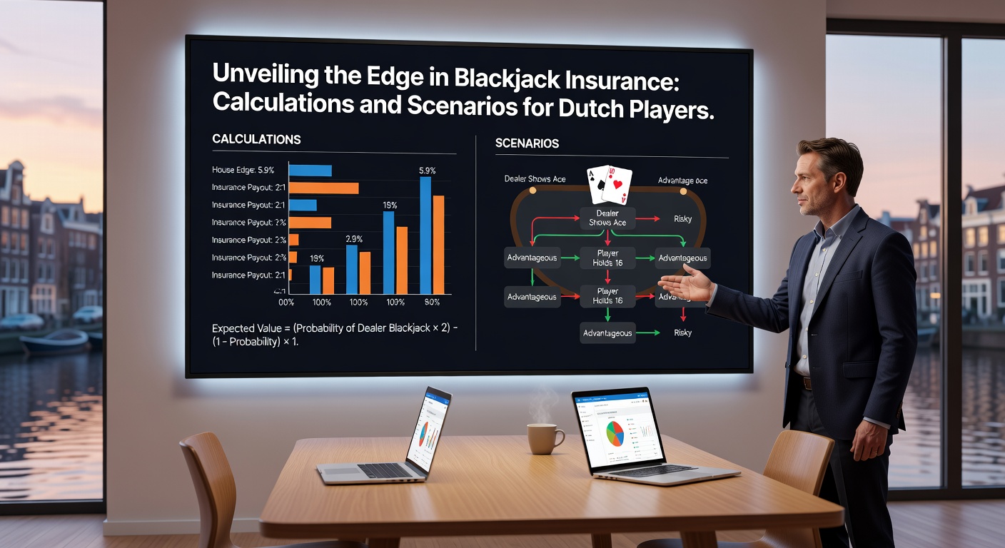 Grafiek met Hi-Lo counts en insurance edges, illustrerend wanneer Nederlandse blackjackspelers moeten insurance nemen